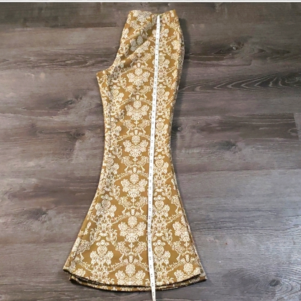 Stretchy print flare bohemian pants